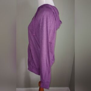 Mossimo zip up hoodie drawstring hood front pockets purple Size Small S